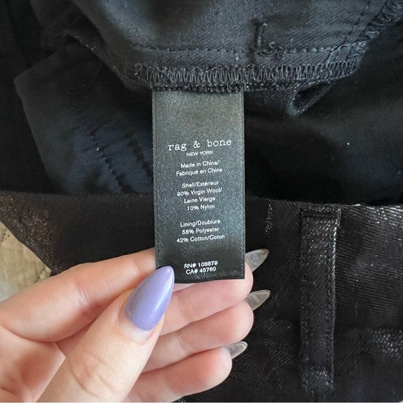 NWT - Rag & Bone - Razor Pants - Black - Picture 8 of 13